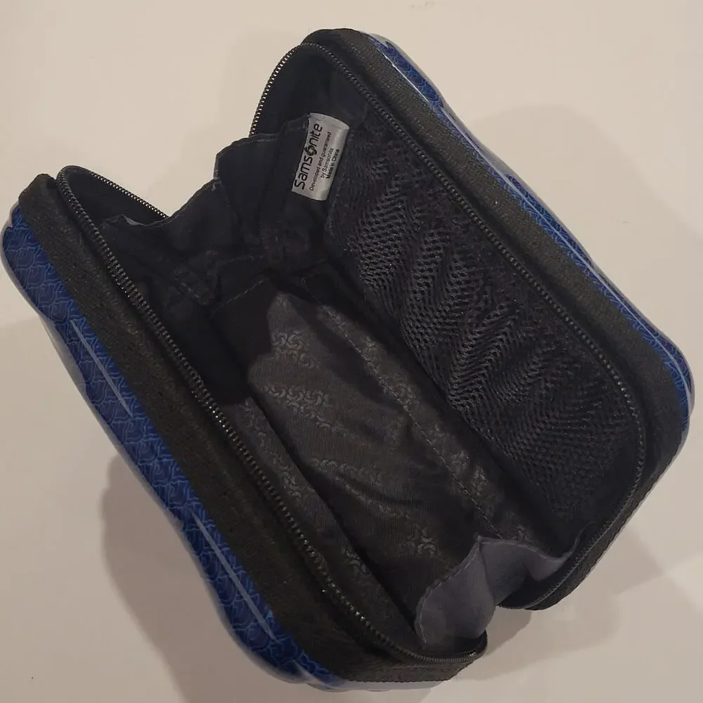 Samsonite ANA First Class Blue Black Zip Travel Case Amenity Toiletry Bag Pouch